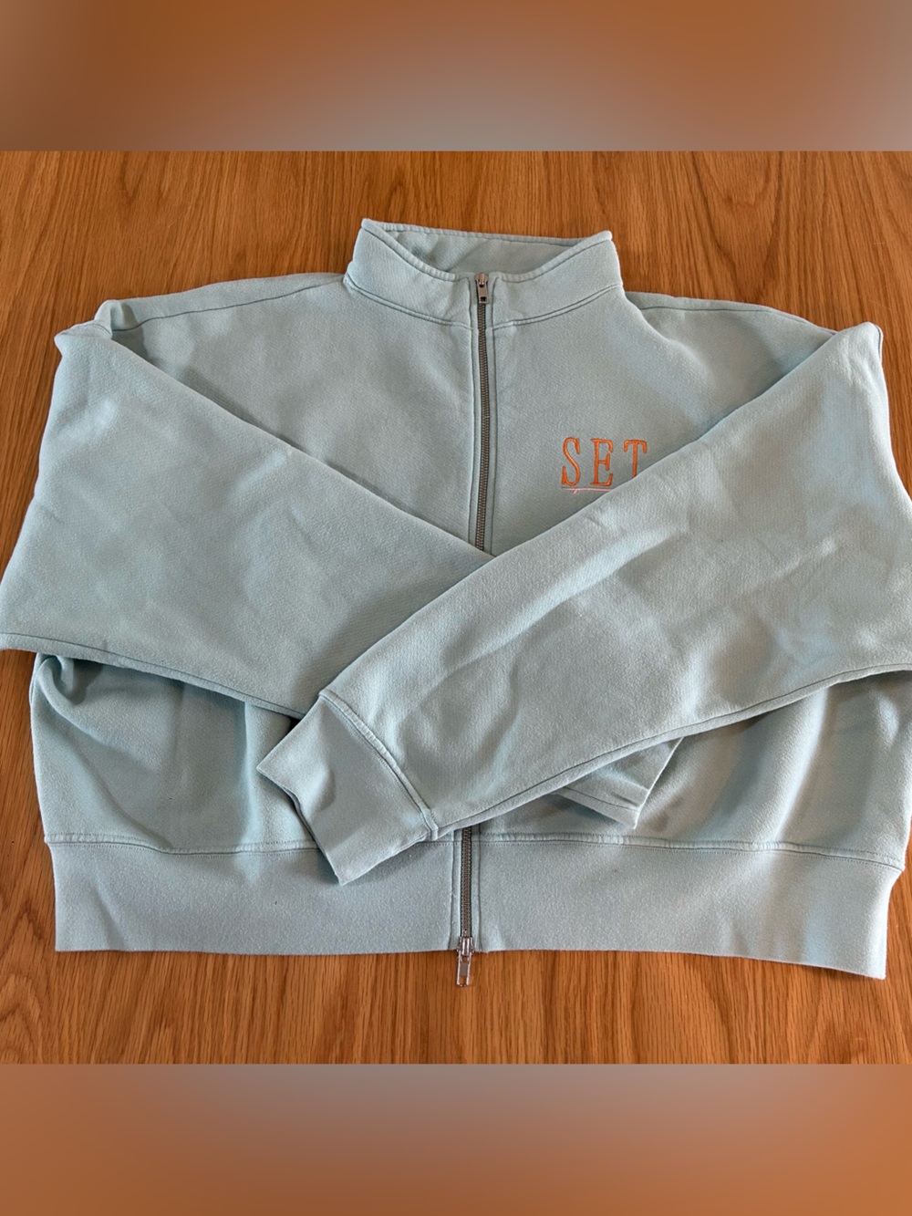 SET Active Midweight Sweats Staple Resort Funnel Zip Color Tropics Size XL NWOT - Picture 2 of 14